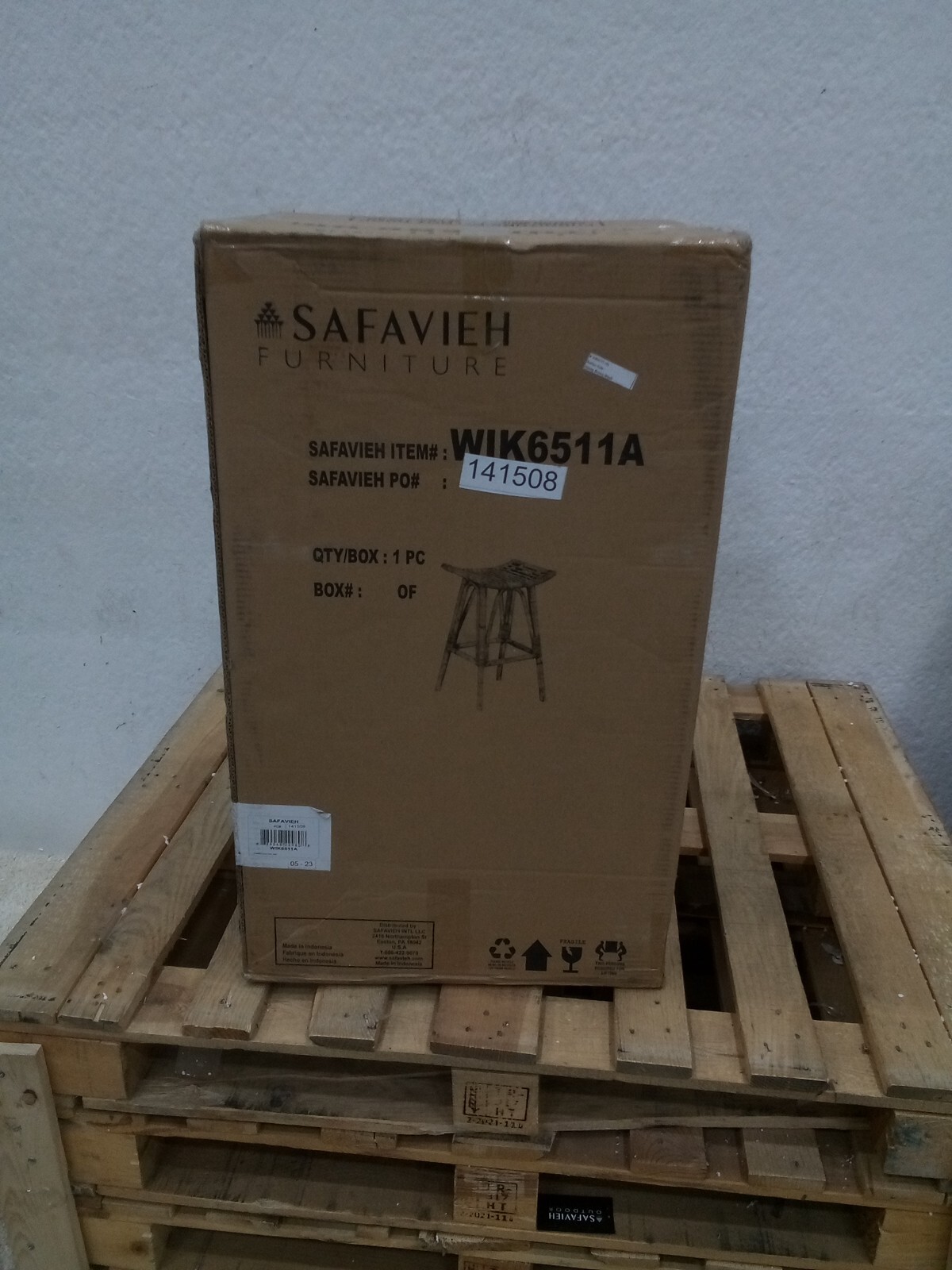 Safavieh Leda Rattan Bar Stool, Reduced Price 2172721875 WIK6511A