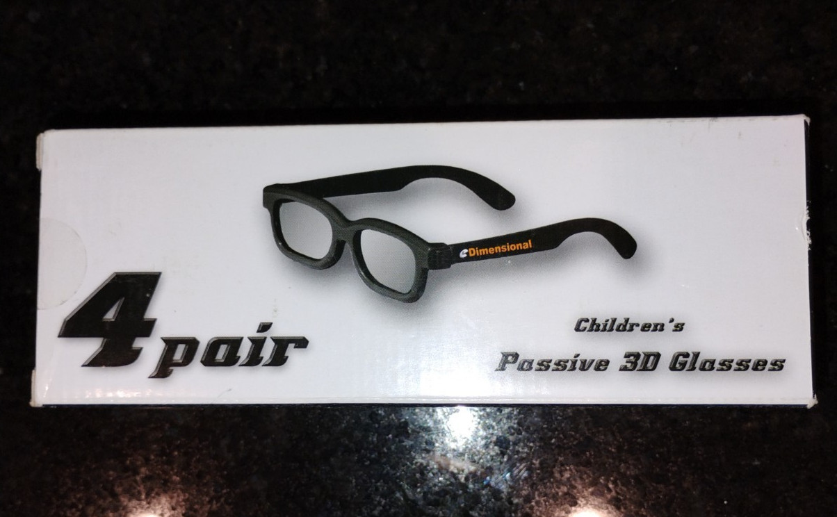3D glasses passive small/childrens 4 pack NWT