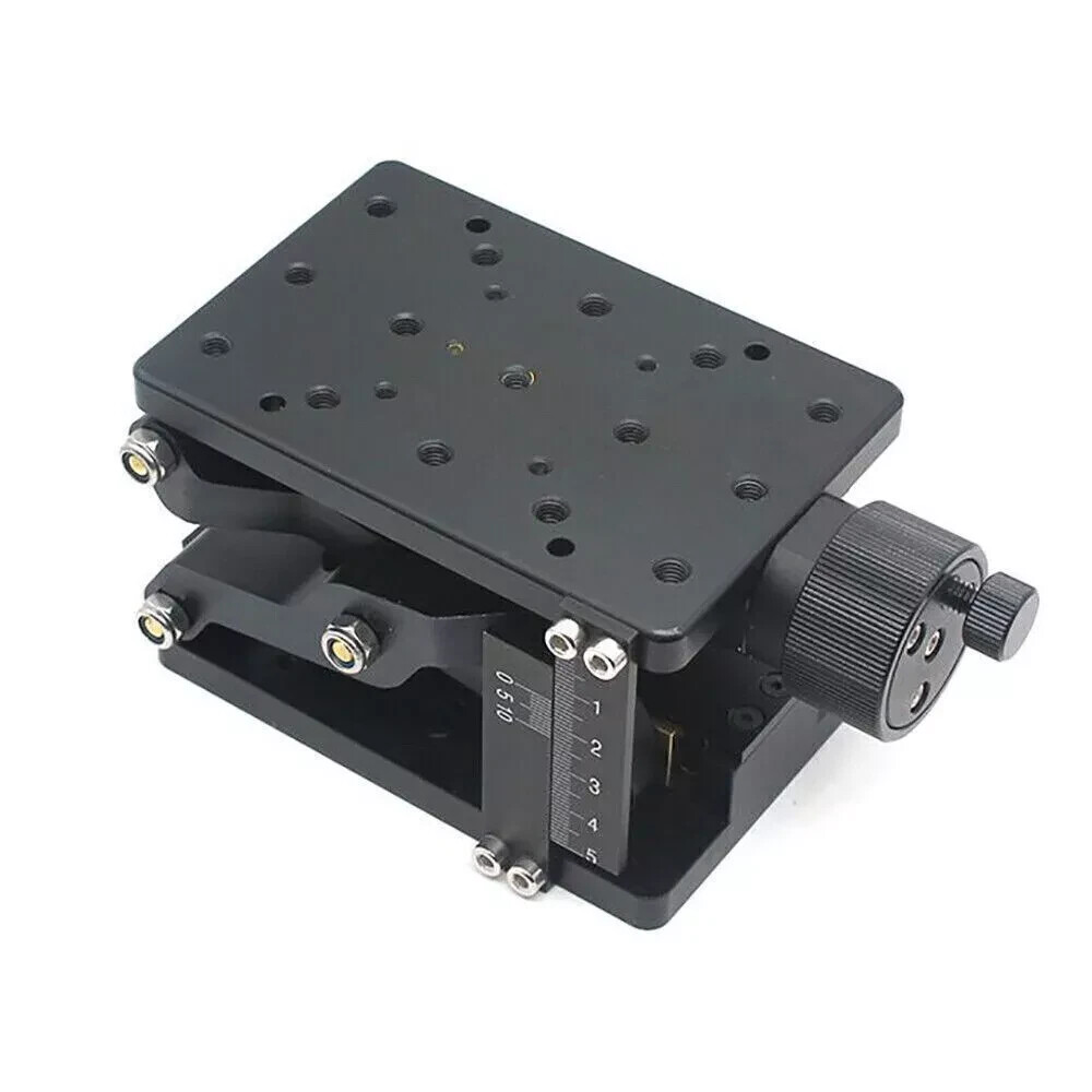 Precision Z-Axis Lifting Table 120x80MM Manual Fine-Tuning Platform Stroke 60MM