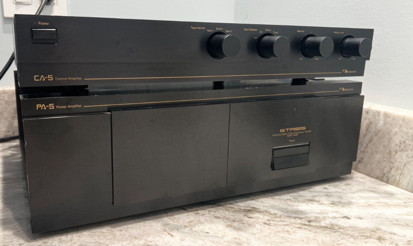 Nakamichi PA-5 STASIS Power Amp + CA-5 Preamp Nelson Pass Audiophile Vintage Set
