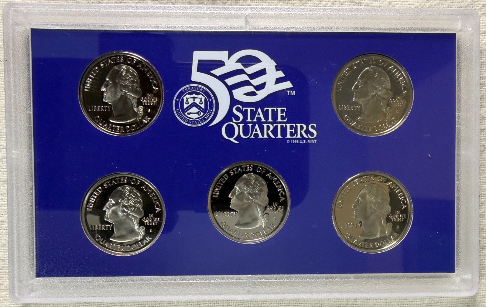 2003 US Mint Proof Set Complete OGP COA State Quarters Sacagawea Dollar