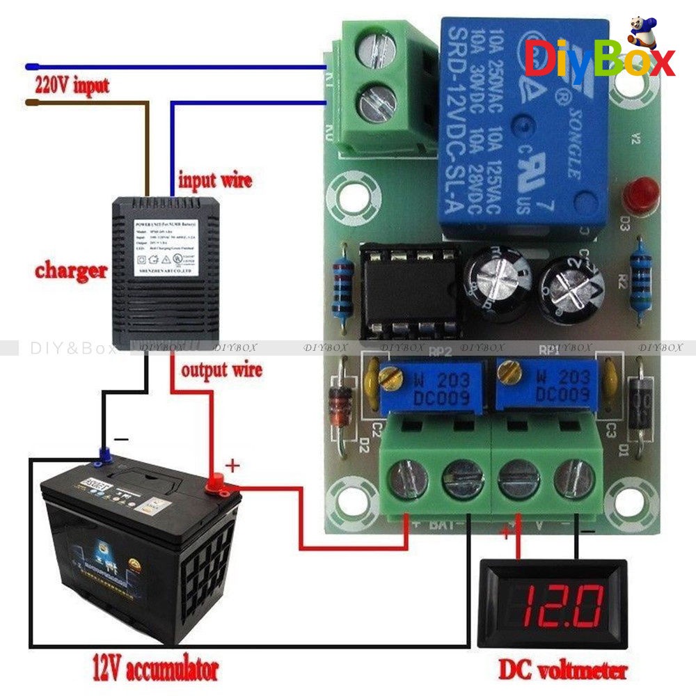 12V/24V 6-60V Battery Charging Control Board Charger Power Supply Switch Module