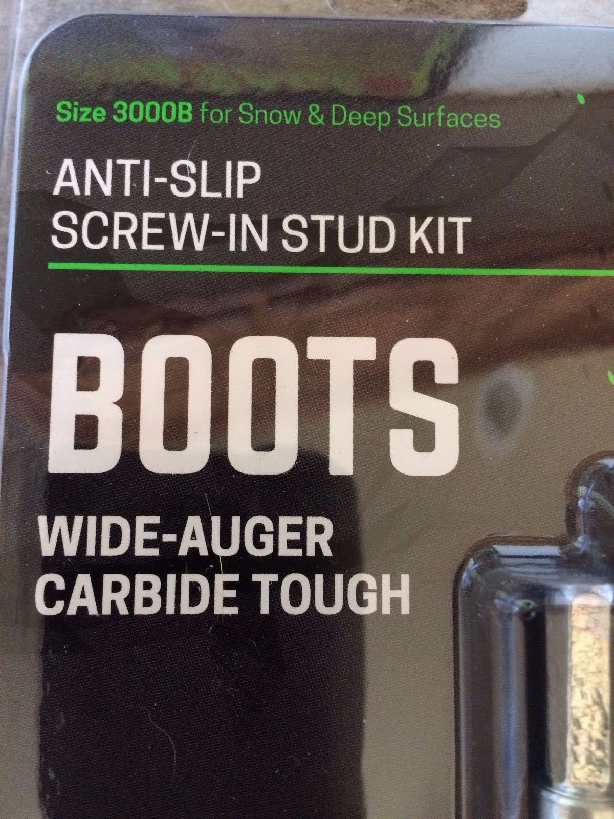 Gripstuds Hiking Boots Grip Stud Kit #3000B  28 pack- Traction foot wear Cleats