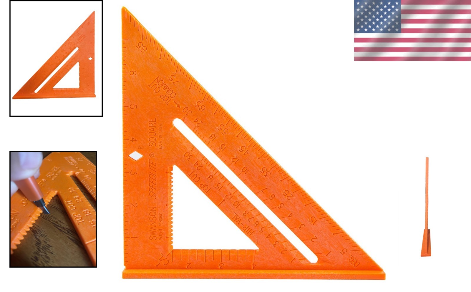 Co 8-Inch Orange Speedlite Square: Precision Layout Tool for Carpentry