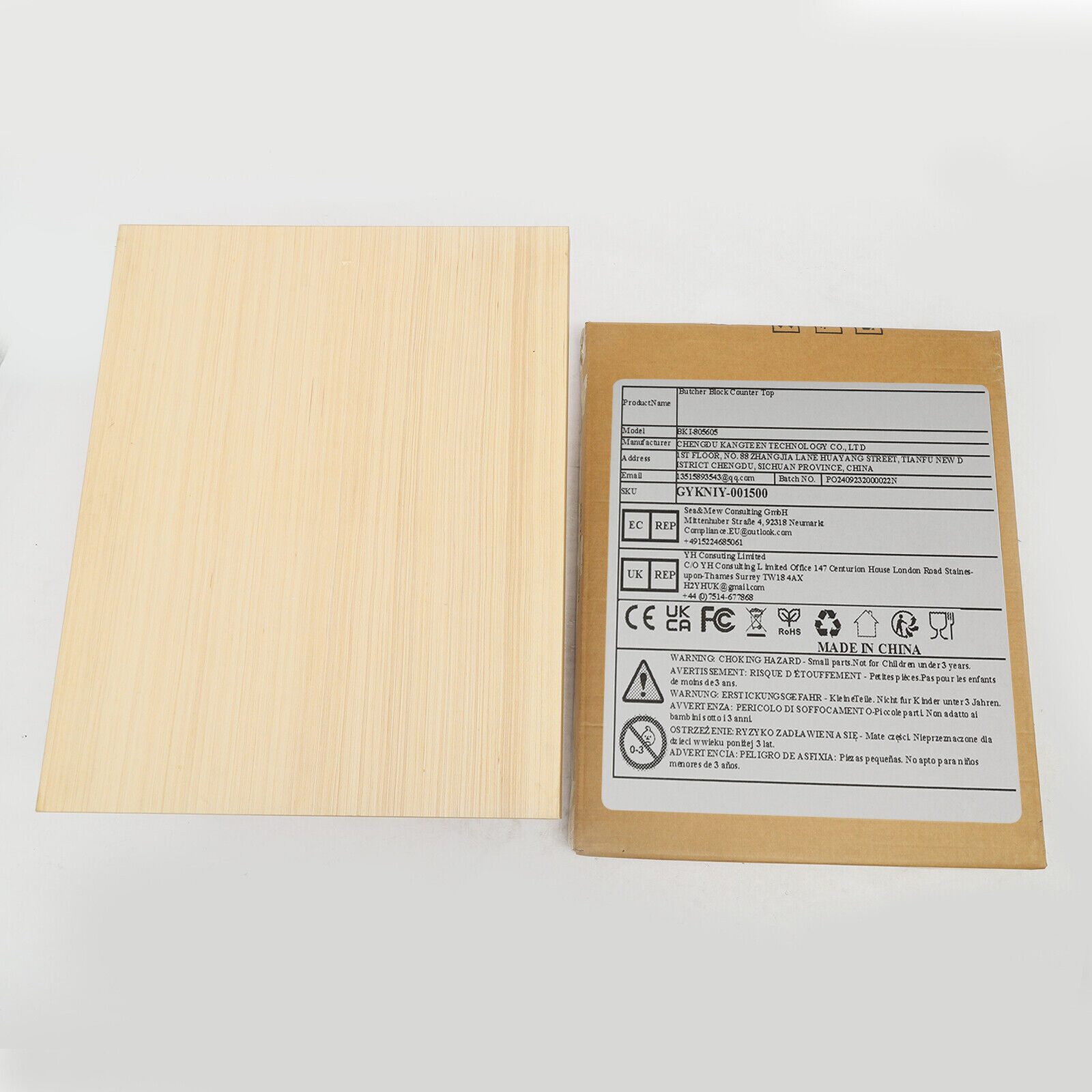 Plywood Rectangular Tabletop 75 × 60 × 3.5 cm Wood Color 35mm