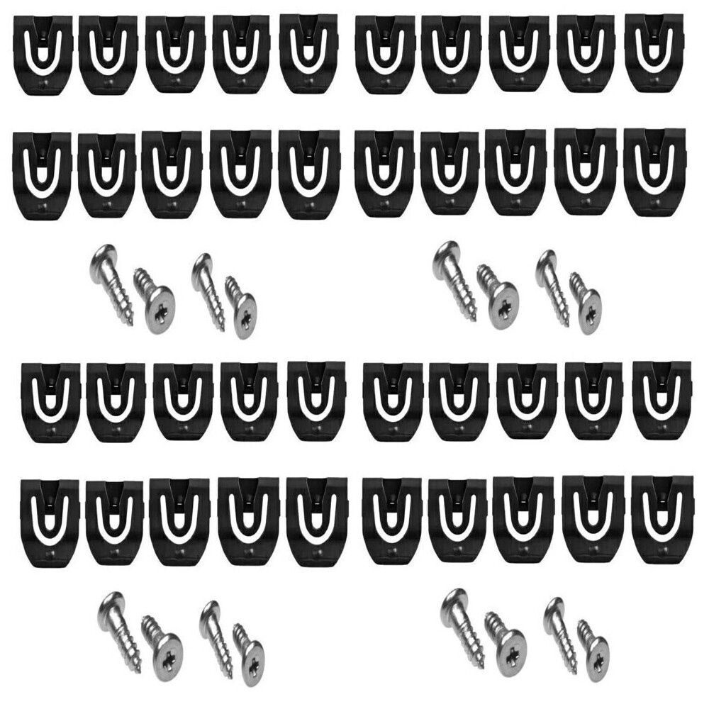 40 FRONT/REAR WINDOW/GLASS MOLDING CLIPS! FITS 1964-70 GM CHEVELLE CHEVY  16stud