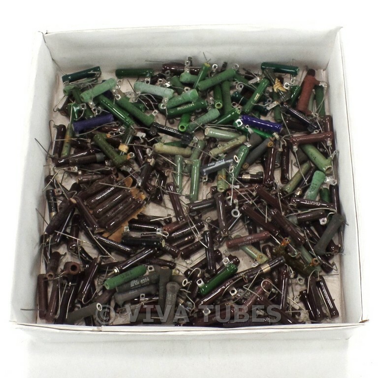 Vintage Lot of 229 Various Brands Wire Wound Ceramic Resistors 1-5 Watts