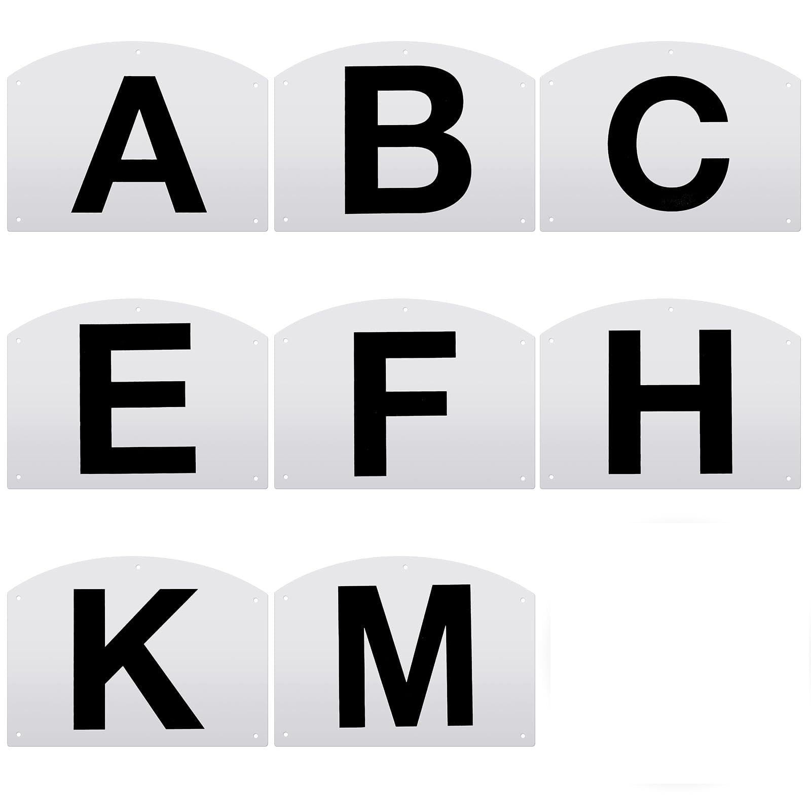 Soaoo 8 Pcs Dressage Letters Wall Mount Dressage Markers Arena for Equestrian...