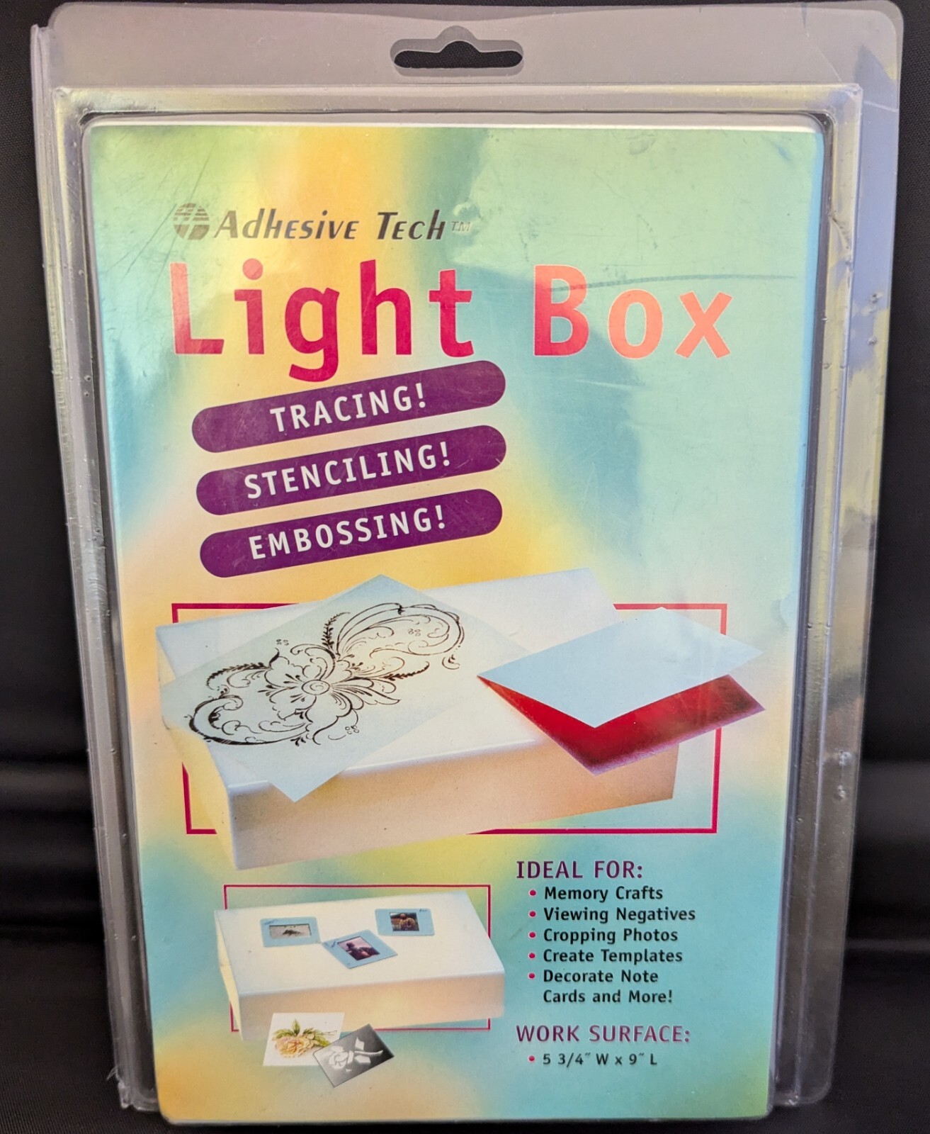 ADHESIVE TECH LIGHT BOX. NEW! Tracing, Stenciling, Embossing. FREE SHIPPING!