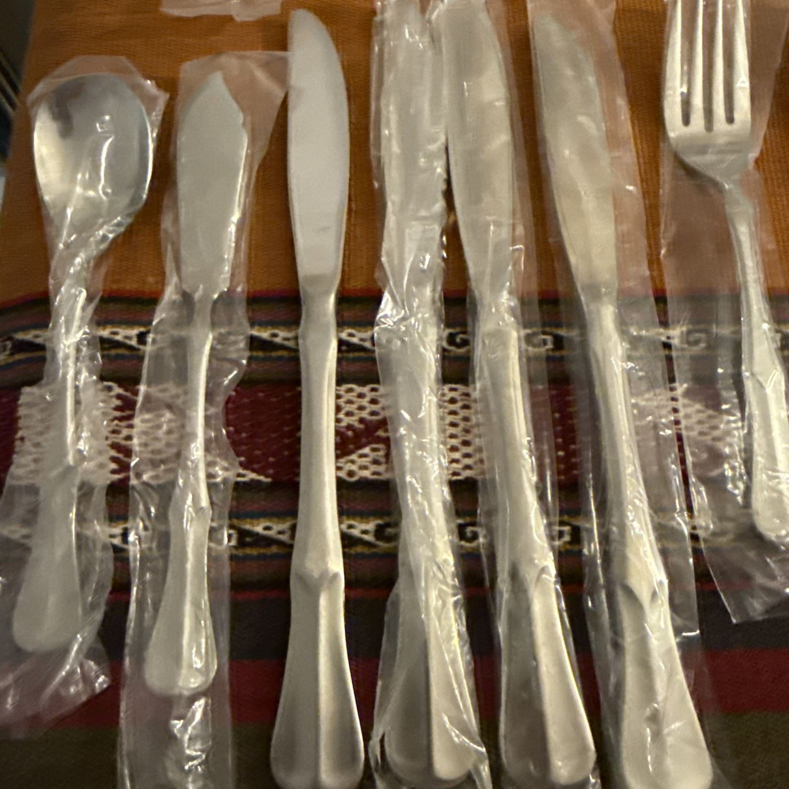 Vtg 50 Pc Brand New National Stainless Flatware 8 Settings NF27 Pattern Olaf