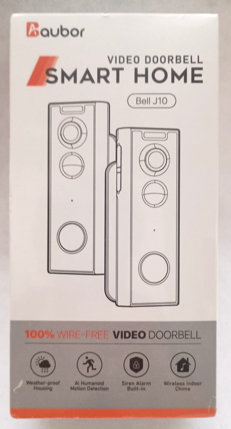Aubor Smart Home Video Doorbell - Wireless - White - NIB