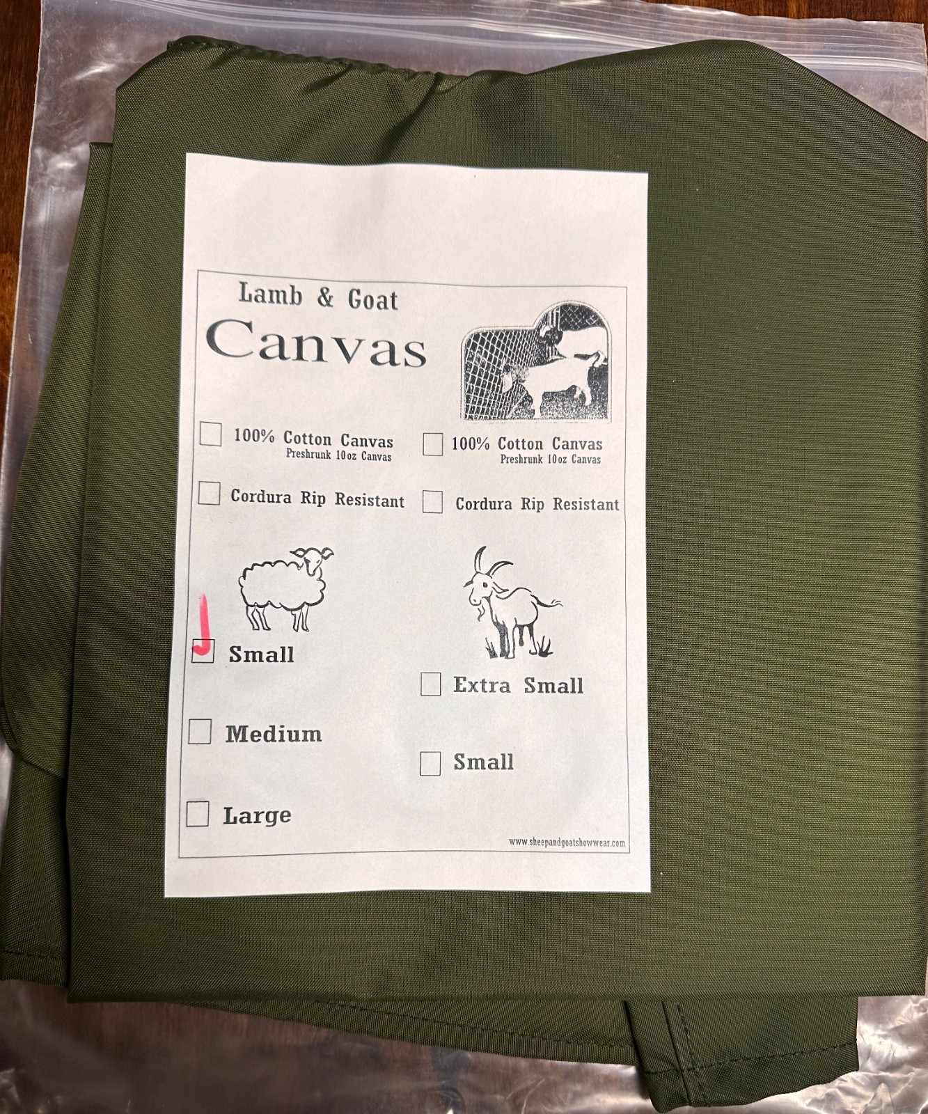New Small Canvas Sheep Blanket