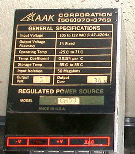 Lambda Electronics CM53 DC Power Supply 5 VDC 3 Amps