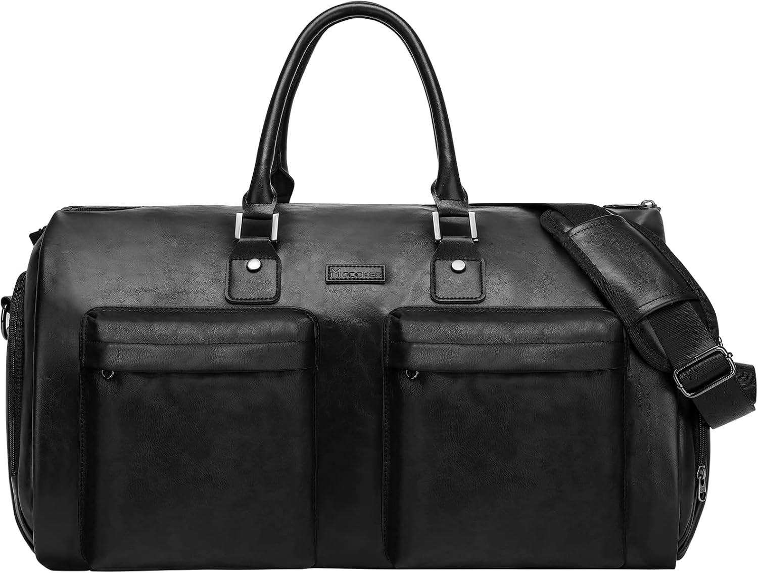 Leather Garment Bag for Travel,  Carry on Suit Carrier Travel Bag with Shoulder