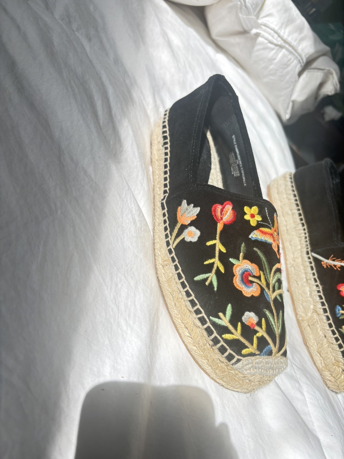 Johnny Was Parker Embroidered Slip-On Shoes, Multi-Color, Size 9