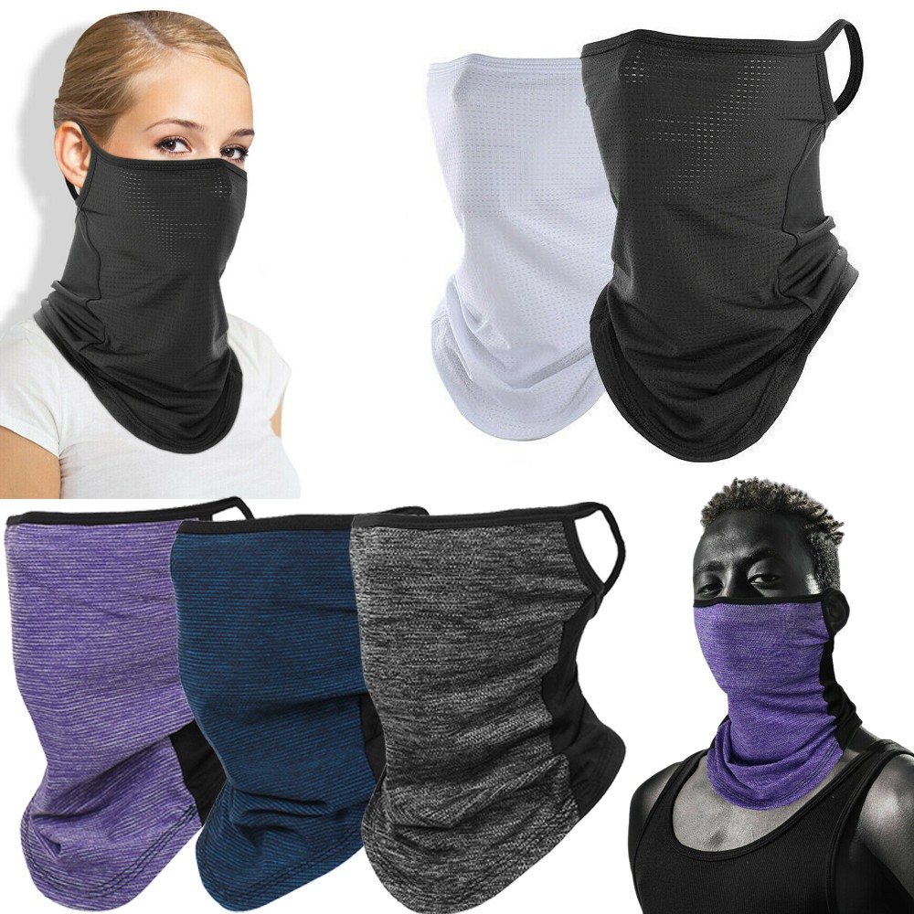 Cooling Neck Gaiter Face Mask with Ear Loops Bandana Scarf Cover for Men Women