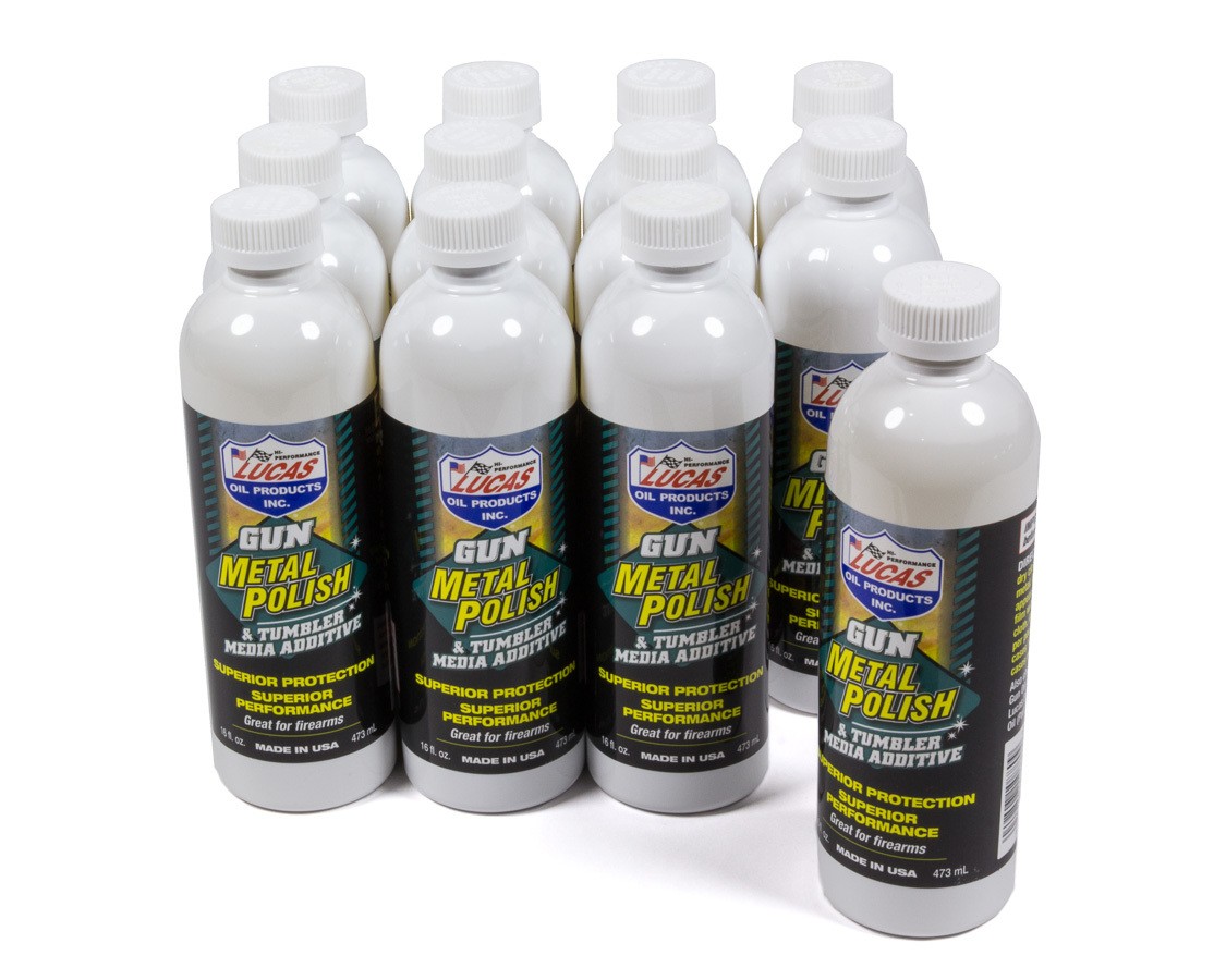 Lucas Metal Polish - Gun Metal Polish - 16.00 oz Bottle - Set of 12