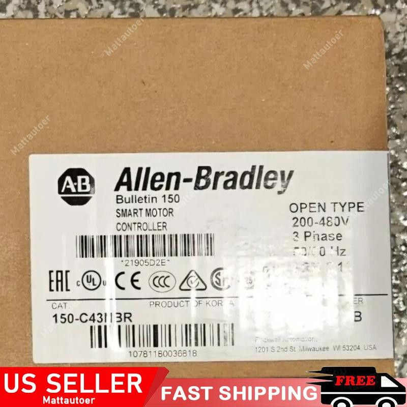 NEW! FACTORY SEALED! Allen-Bradley 150-C43NBR SMC-3 43A 150C43NBR
