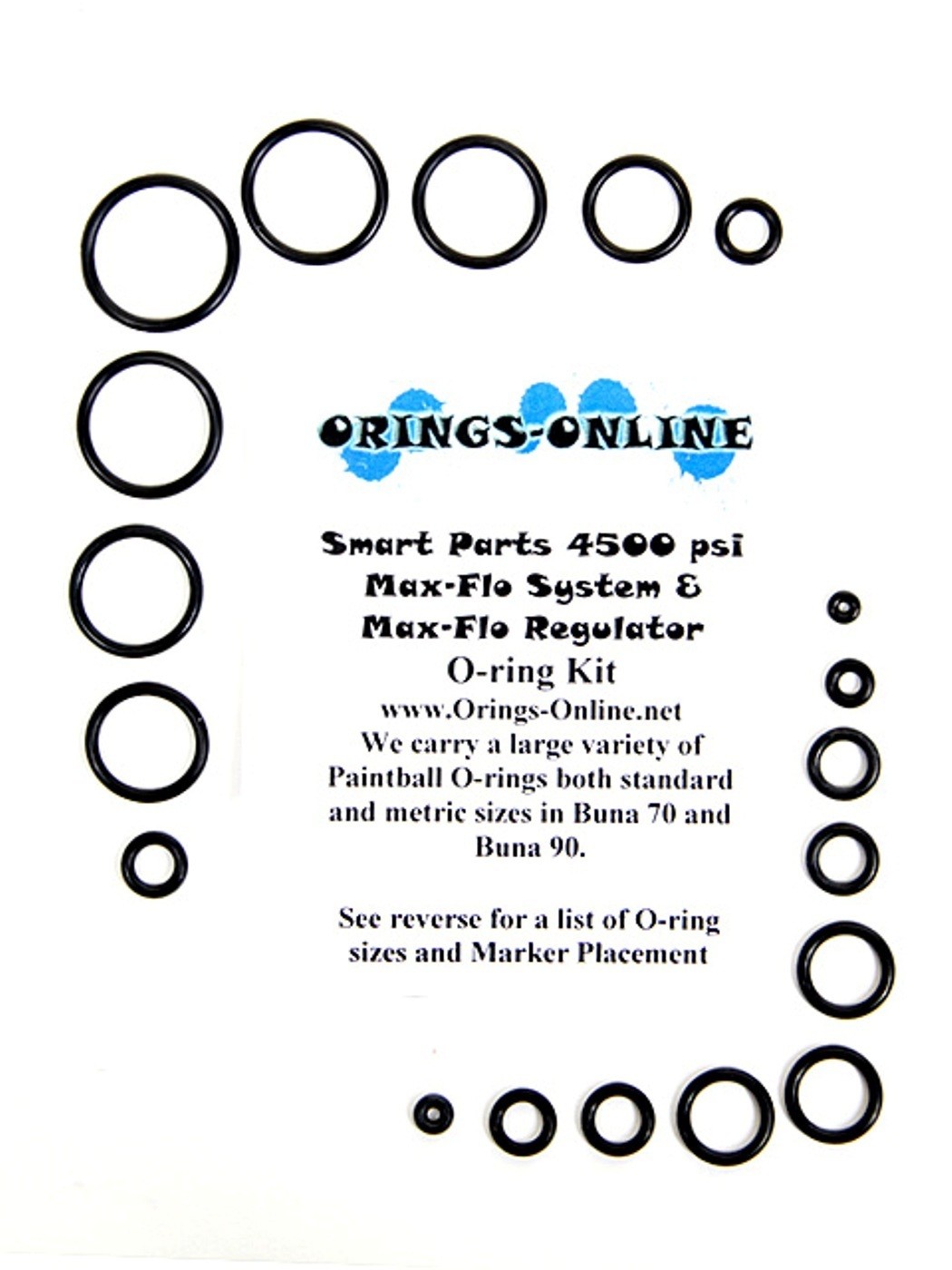 Smart Parts 4500 psi Max Flo System Paintball Regulator O-ring Kit x 2 rebuilds