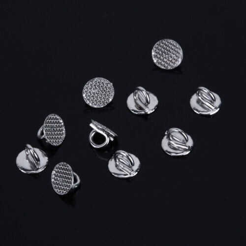 50 Pcs Dental Eyelets Round Direct Bonding Mesh Base Orthodontic Crimpable Hook