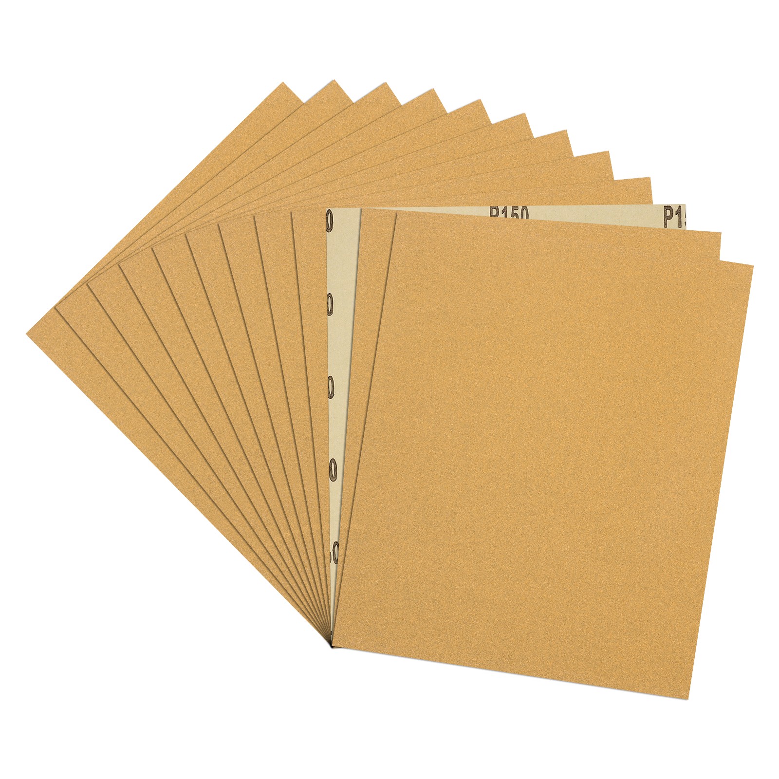 Sandpapers (9" x 11"/229mm x 279mm) 12 Sheet, 150 Grit Gold Sand Paper