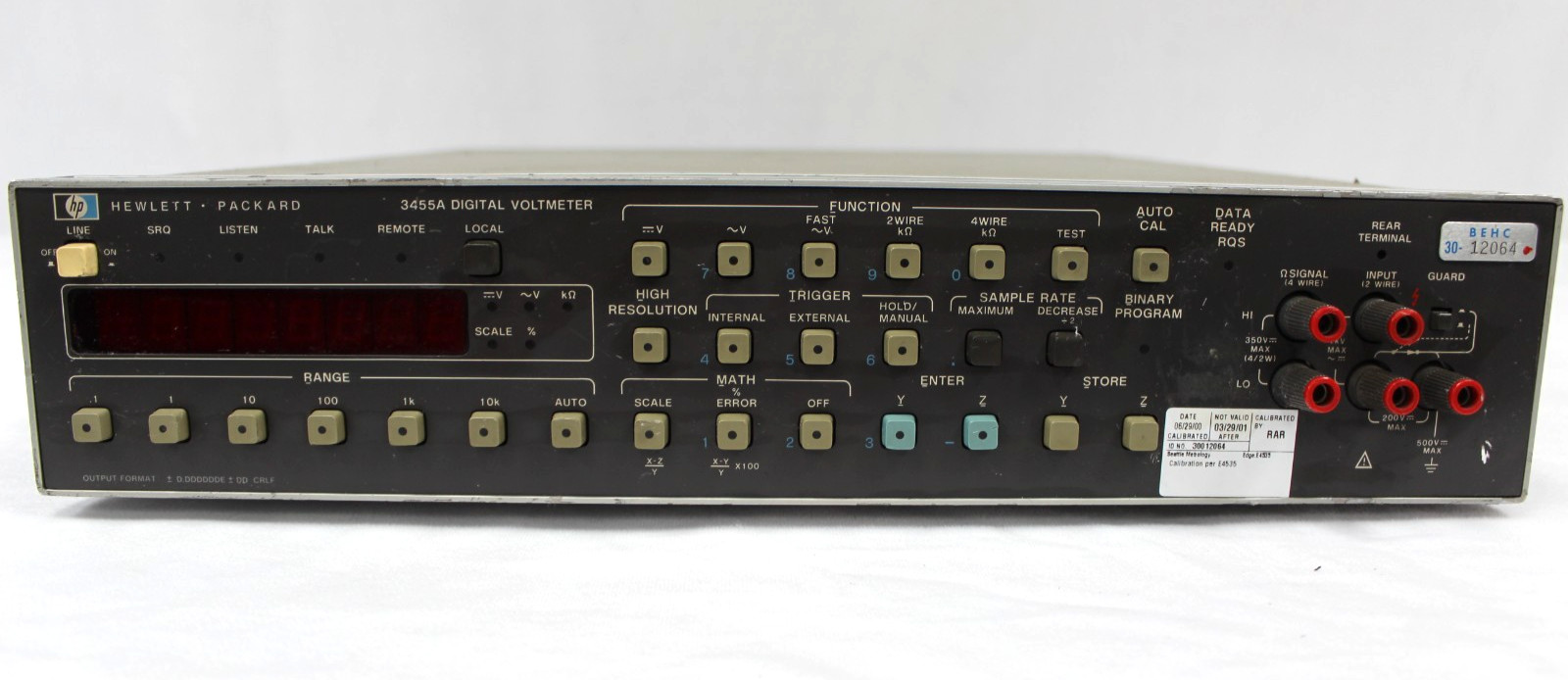 HP 3455A Digital Voltmeter Precision Bench DVM AC DC Measurement Instrument