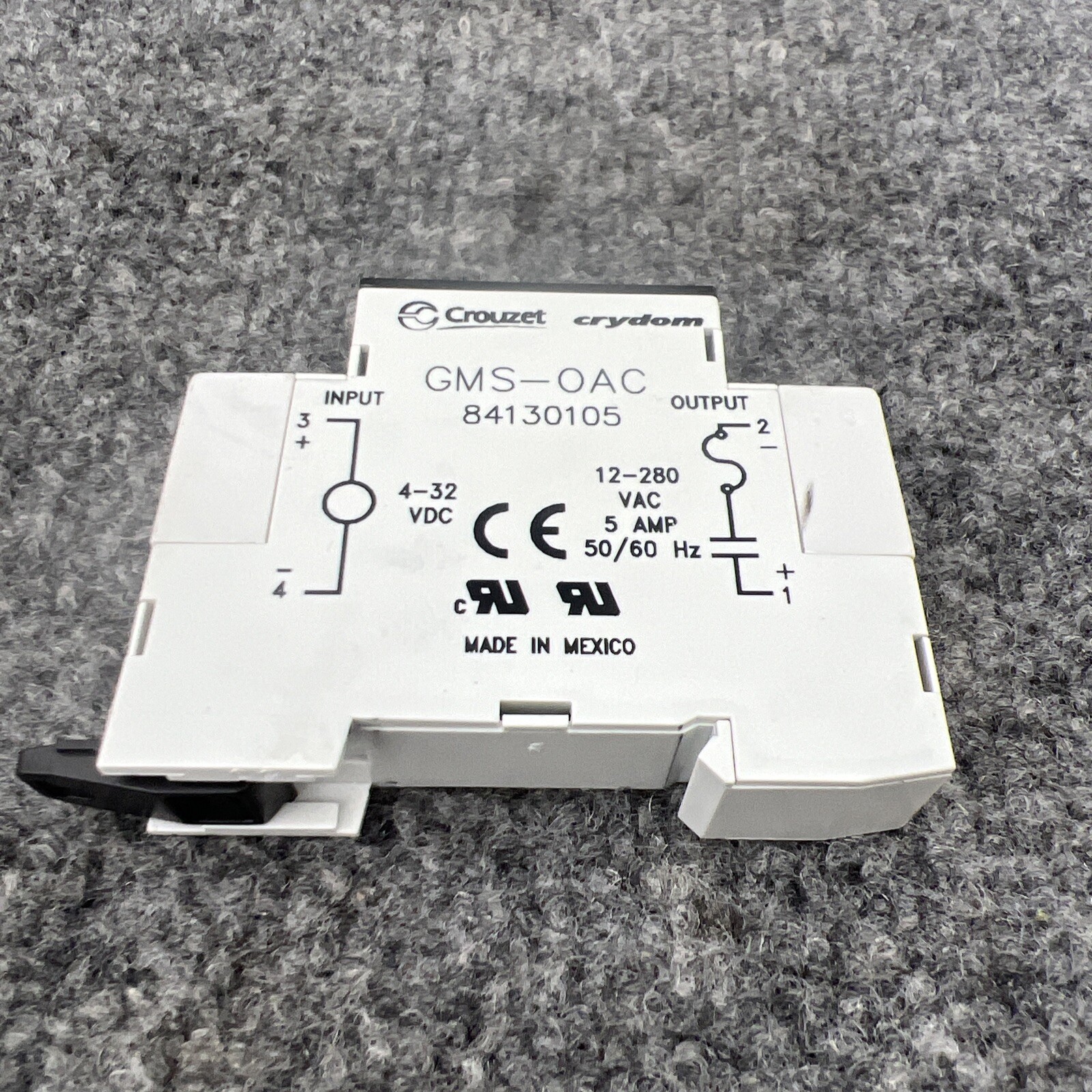 Crouzet GMS-OAC Relay Module 4-32VDC Input, 12-280VAC Output, 5A, Display LED