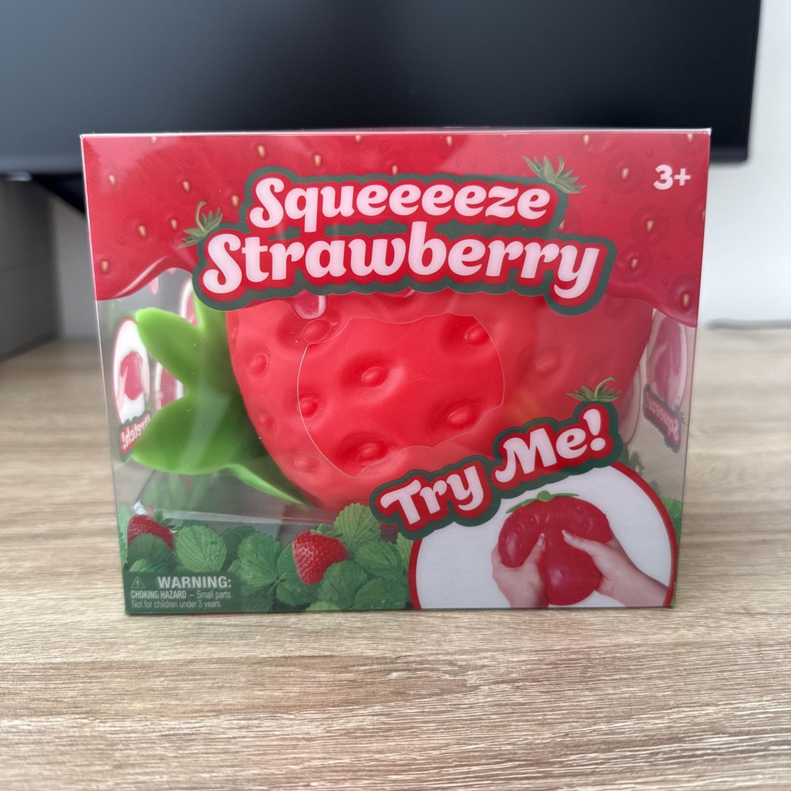 Sunny Days Jumbo Squeezy Strawberry Squishy Toy Stress Relief Sensory Fun
