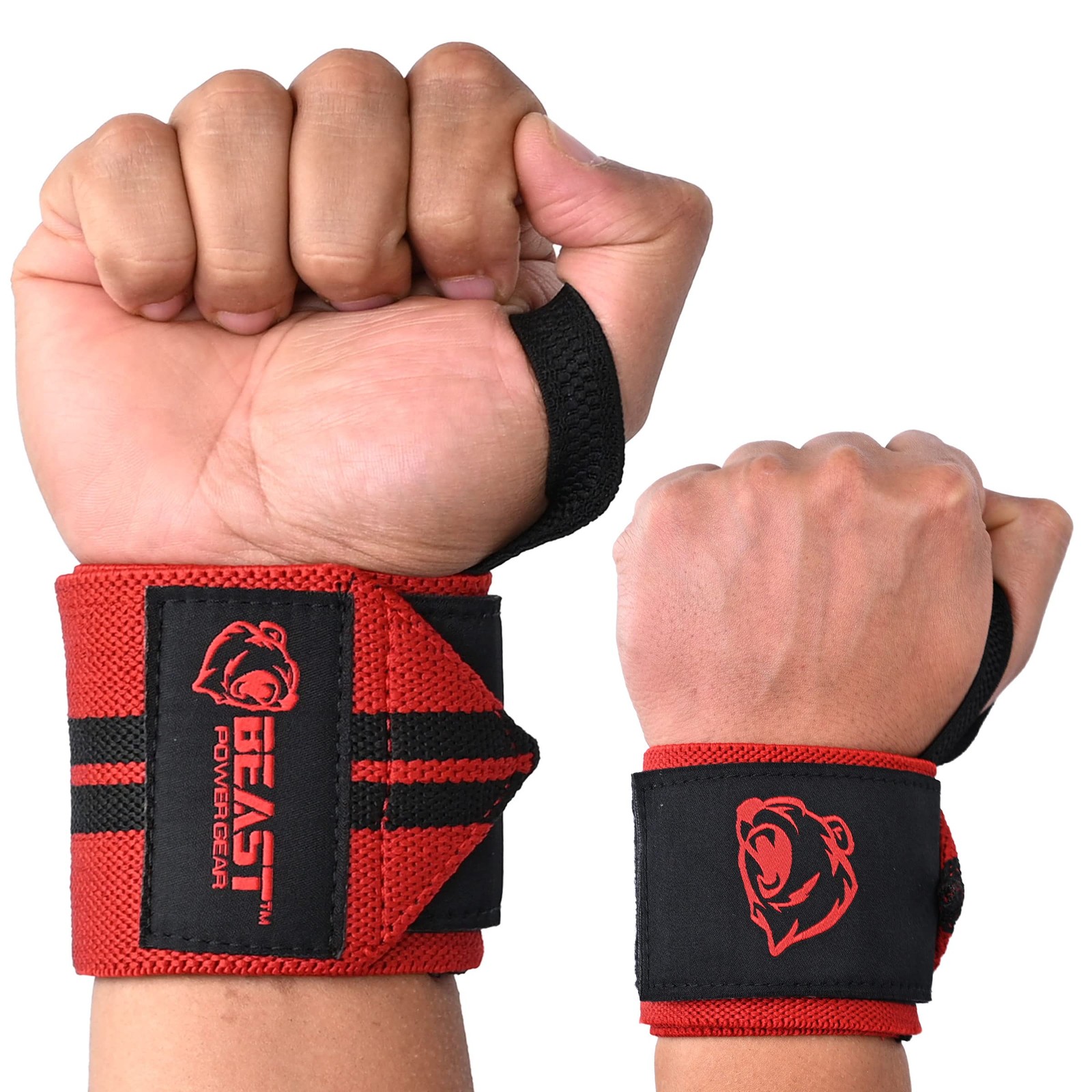 Beastpowergear Wrist Wraps |Competition Grade|18 Inch Professional Quality Pr...
