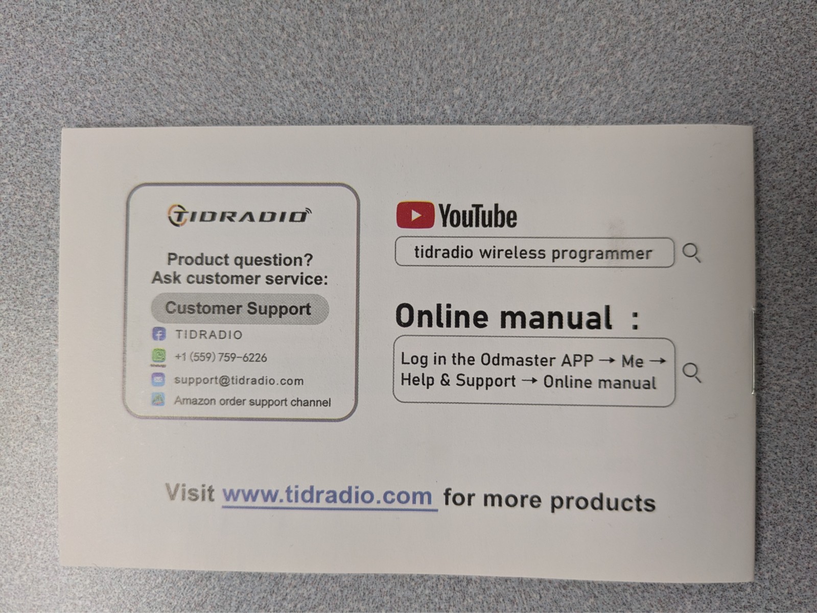 TidRadio Wireless Programmer TD-BL-1 New Open Box