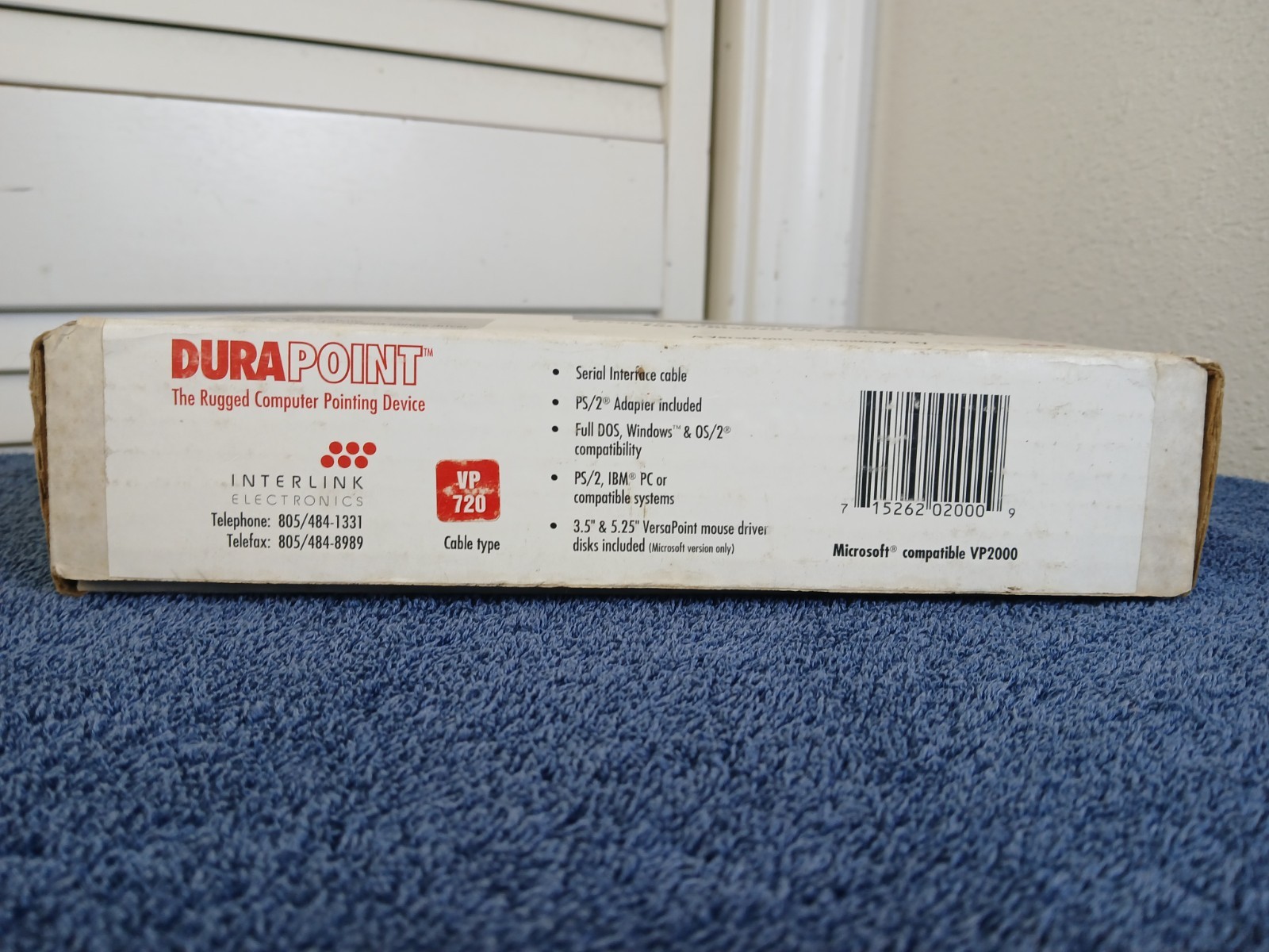 DURAPOINT VP2000 Industrial Mouse,untested & LITE WEAR
