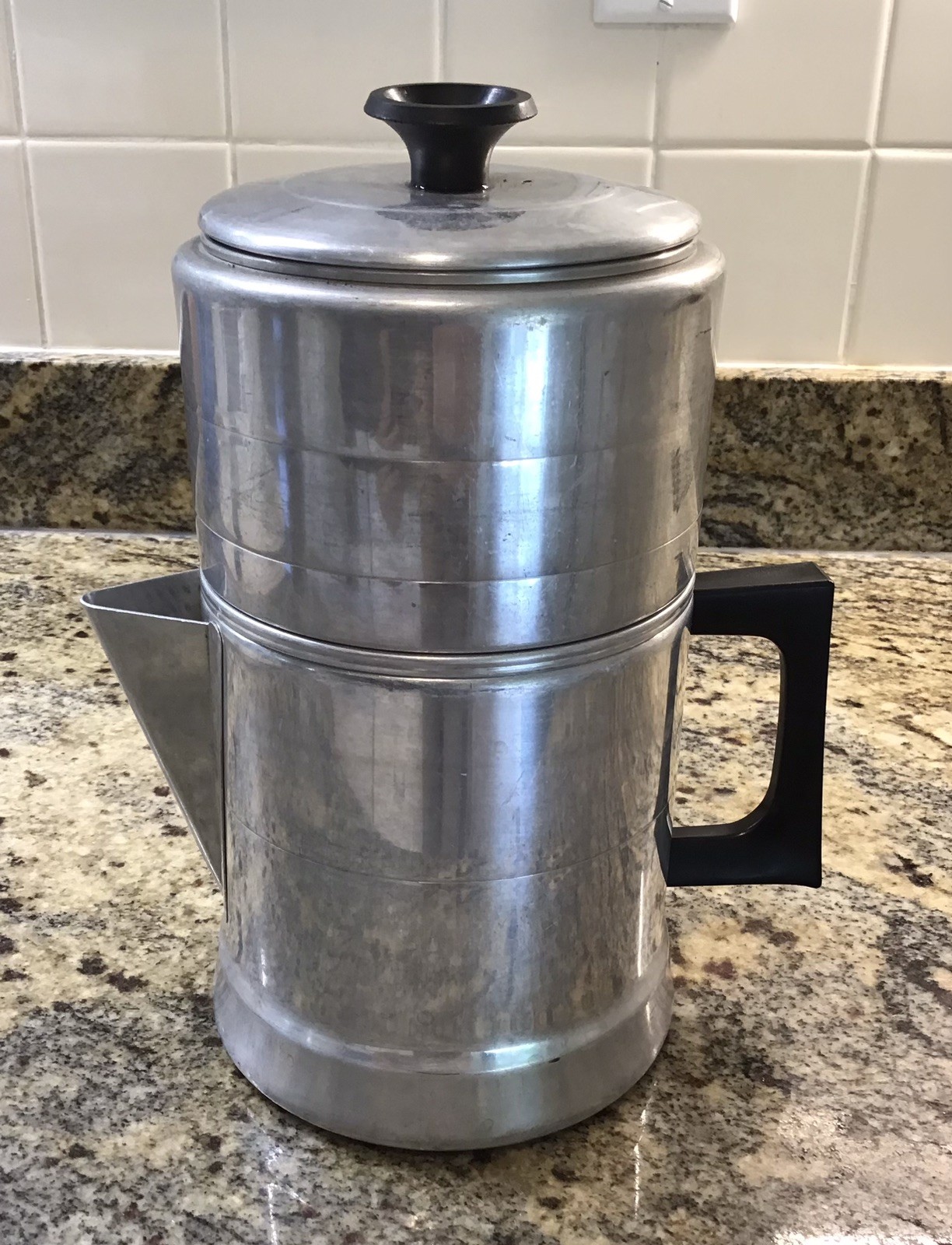 Comet DripoLater Aluminum Coffee Pot 7 Cup Mid Century