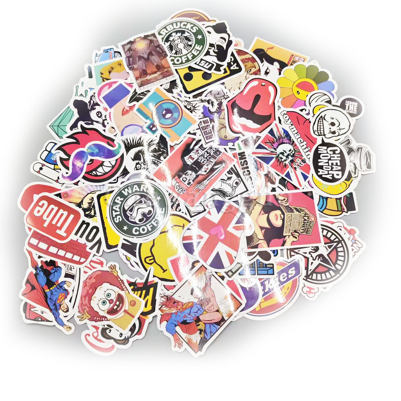 100X Skateboard Stickers Vinyl Laptop Luggage Decals Dope Sticker Lot Bomb CA
