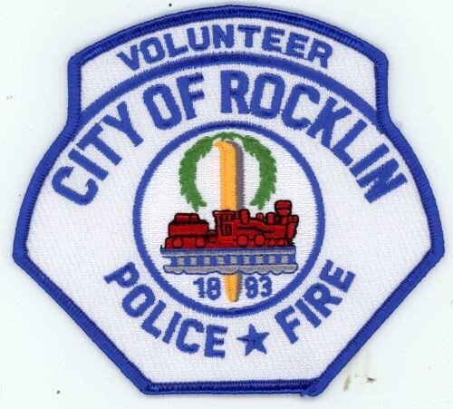 CALIFORNIA CA ROCKLIN POLICE FIRE VOLUNTEER NICE SHOULDER PATCH SHERIFF
