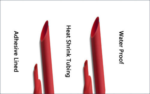 1/4" ID Red Heat Shrink Tubing Adhesive Lined 3:1 Marine Grade Cable Protection