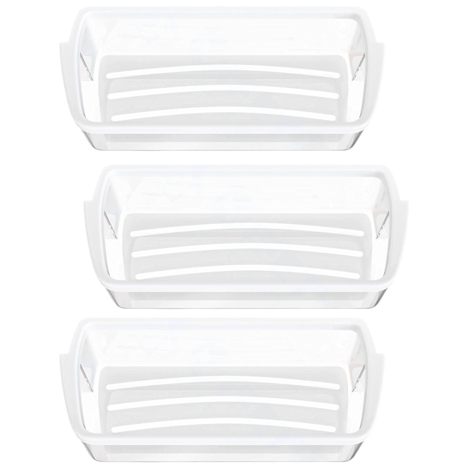W10321304 Door Bin Shelf White Whirlpool Refrigerator PS348956 (3-PACK)