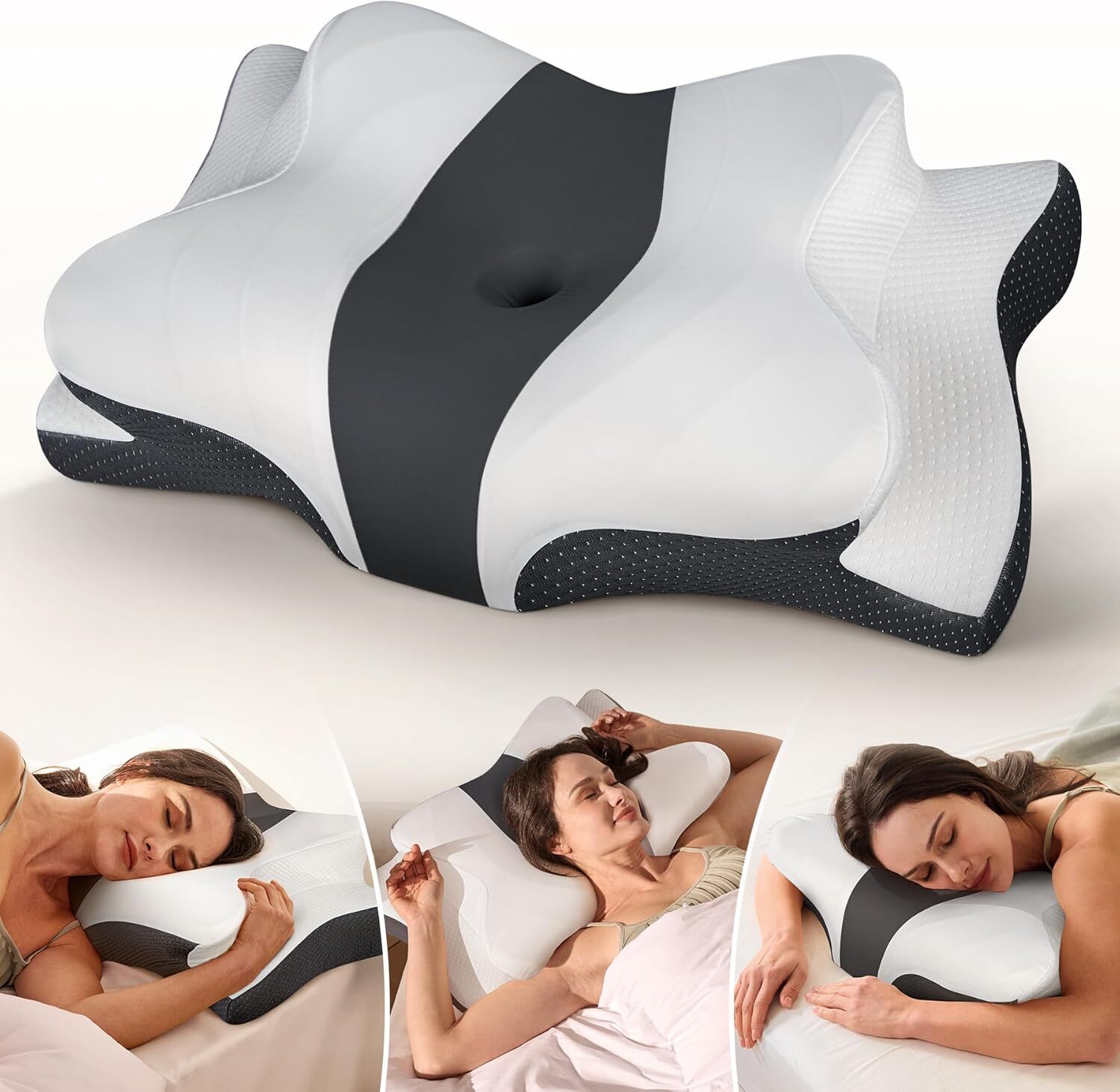 Pain Relieving Cervical Pillow, Odorless Orthopedic Contour Memory Foam Pillow