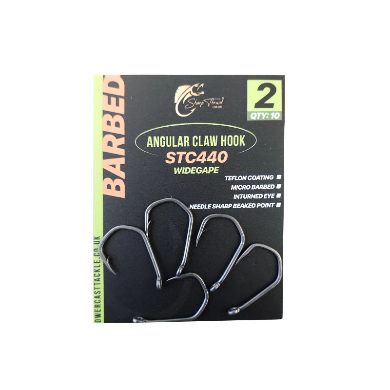 Sharp Thrust Wide Gape Angular Claw Carp Hooks -STC440