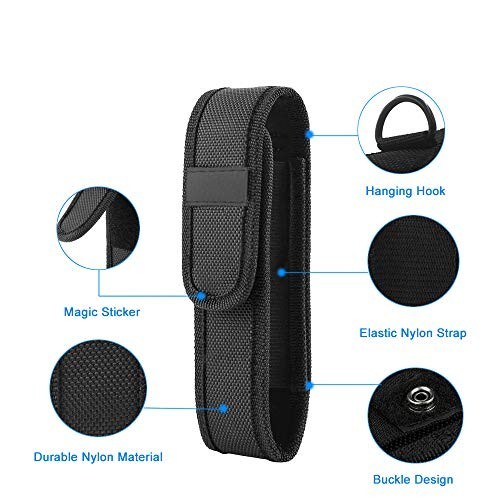 4-Pack Flashlight Holster Carry Case for 5"-7" Tactical LED Flashlights