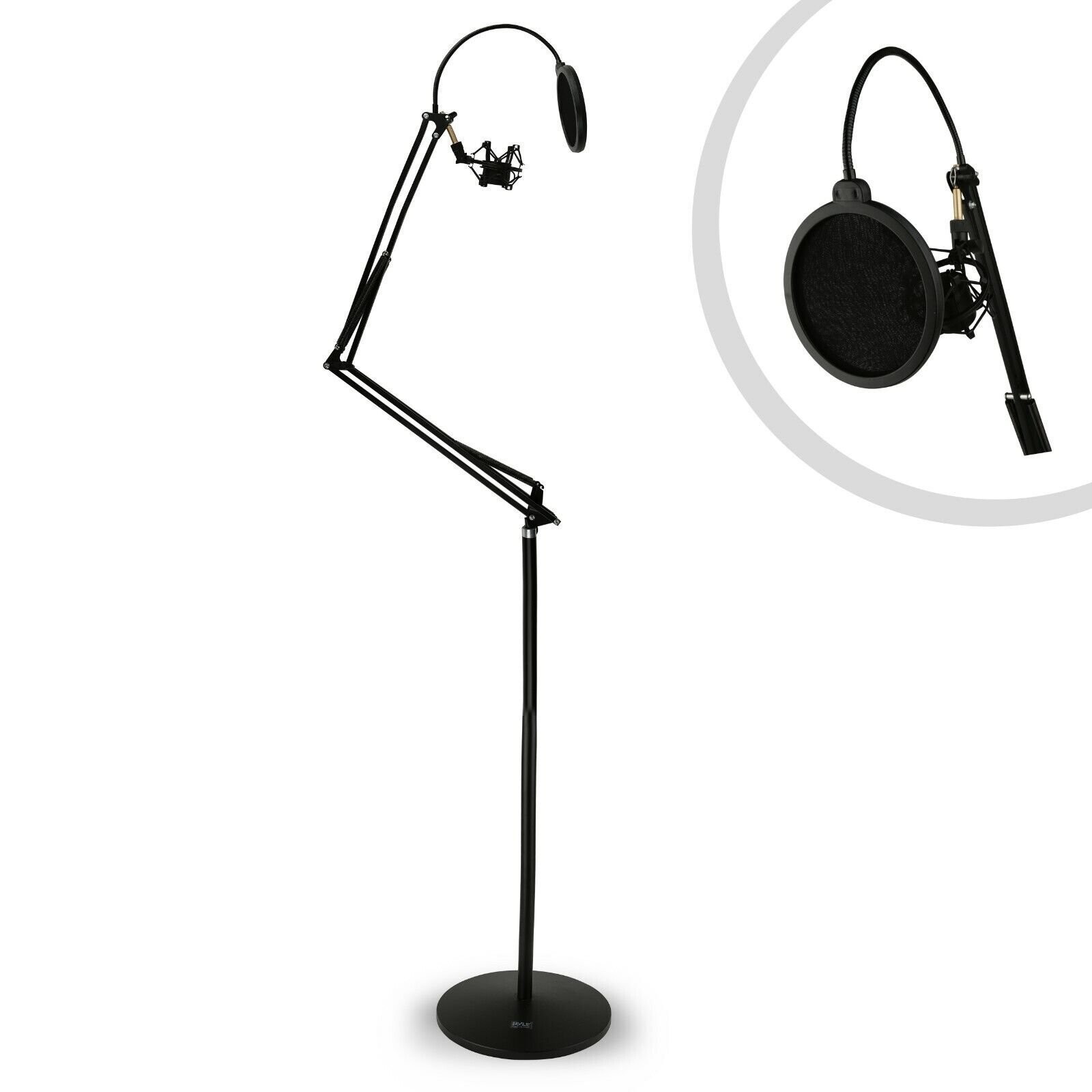 Pyle Tabletop Suspension Mic Boom Stand - Anti-Vibration Shock Mount PMKSH28