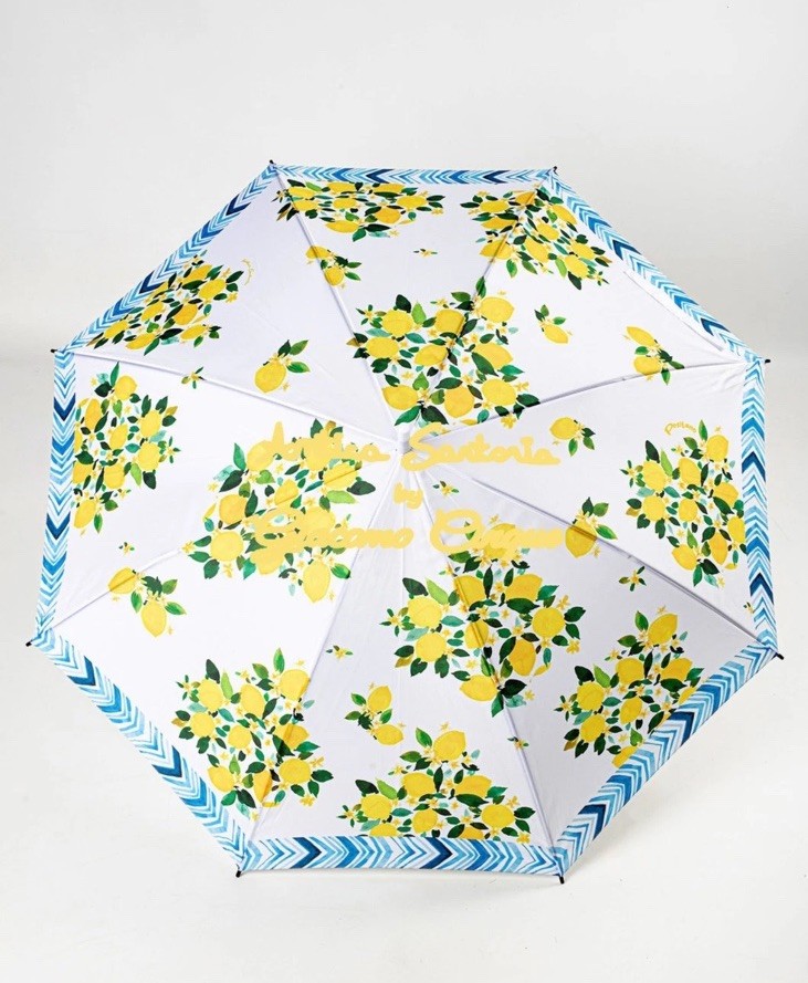 Antica Sartoria 2025 Blue & Lemon 🍋 Positano Umbrella NWT