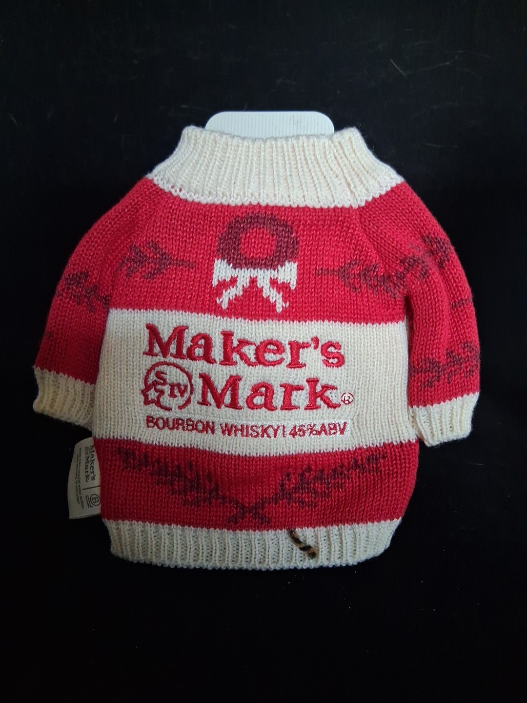 MARKES MARK BURBON WHISKEY SWEATER BOTTLE SLEEVE HOLIDAY WHISKEY SWEATER
