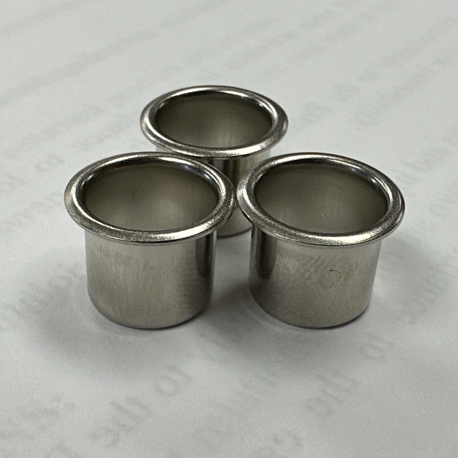 3- DRUM AIR Vent Grommet (Fits 60’s-80’s Ludwig)& Others 7/16x 5/16” Chrome