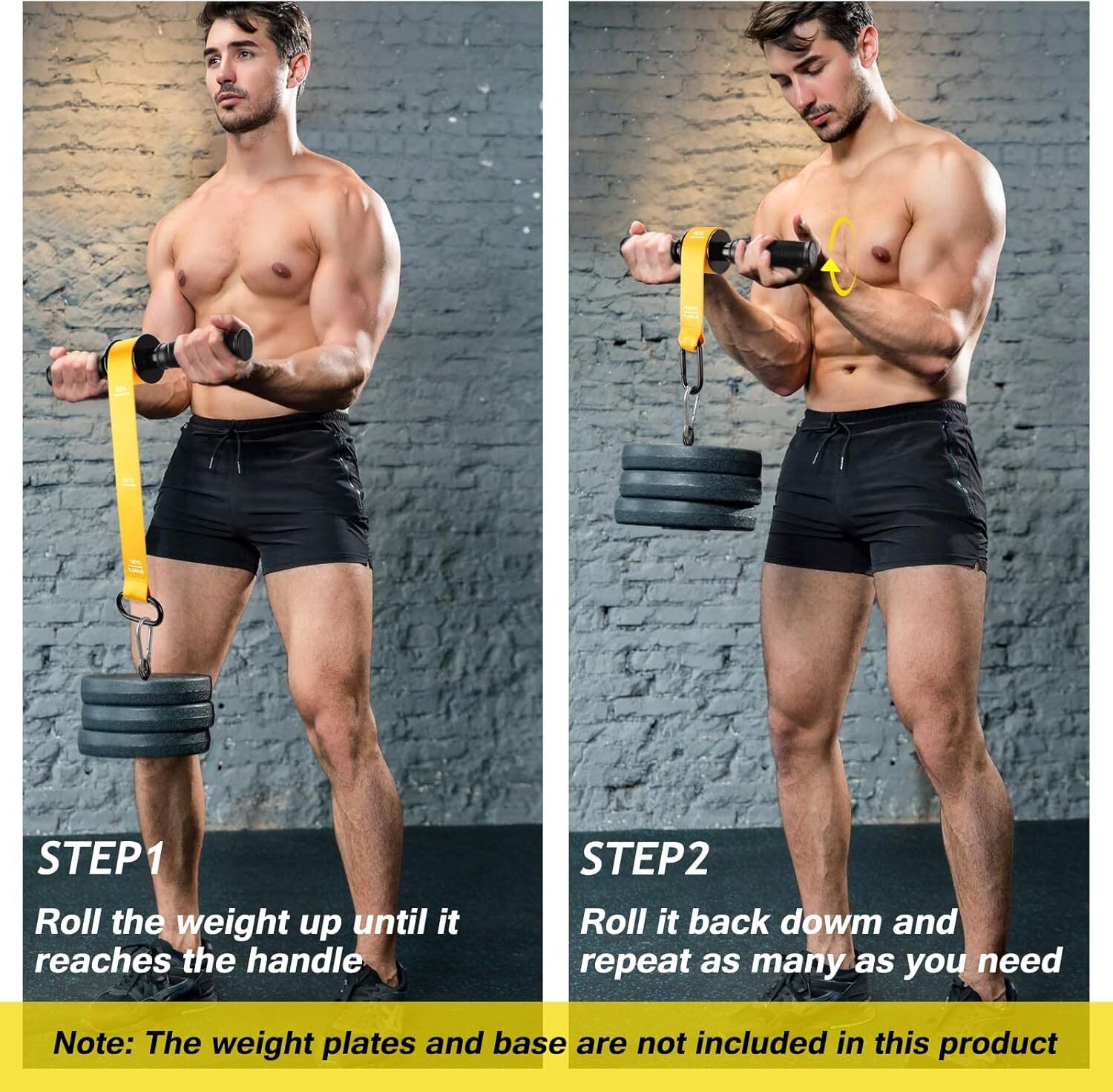 Forearm stiffeners and wrist rollers with quick locking mechanism - Durable