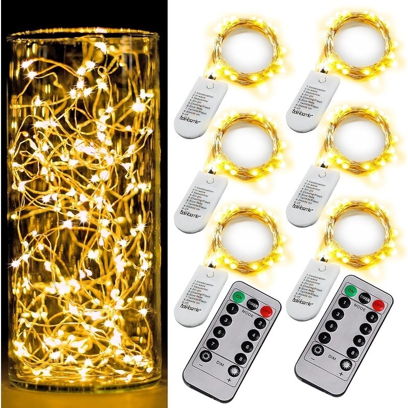 Remote Control Fairy Lights 20 LEDs Battery Powered Waterproof Timer 8 Modes New