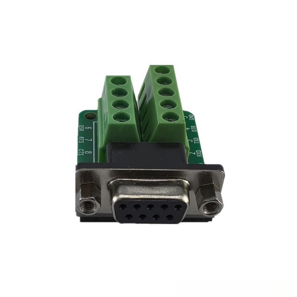 3PCS DB9 Female PCB Terminal Block with Insulating Pad for Serial Interface Use