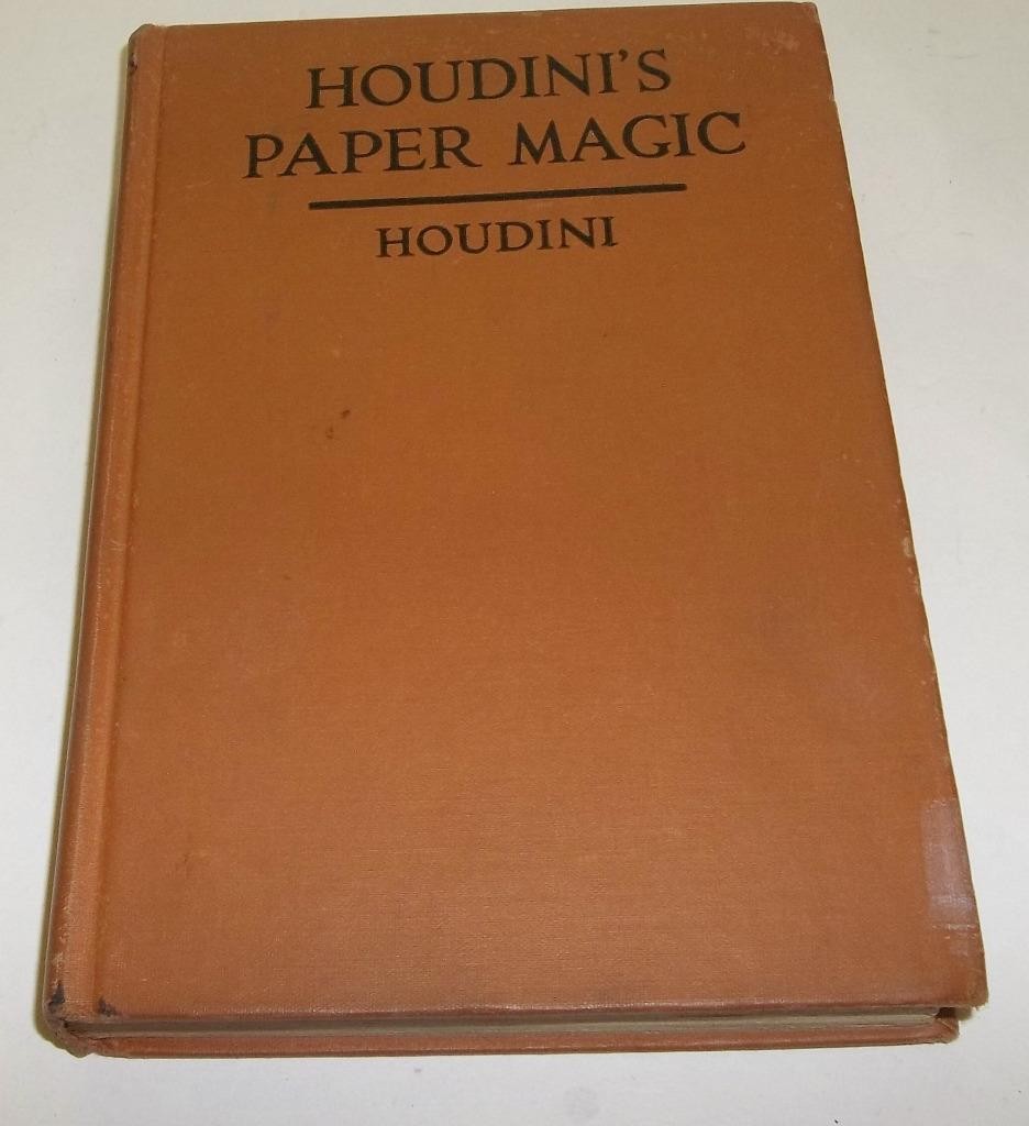 1941 Edition Houdini's Paper Magic Tricks By Houdini  Hardbound  206 Pages
