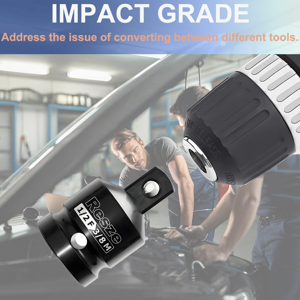 2PCS 1/2"To 3/8" Impact Socket Adapter and Reducer Set | Drive Socket Adapter Se