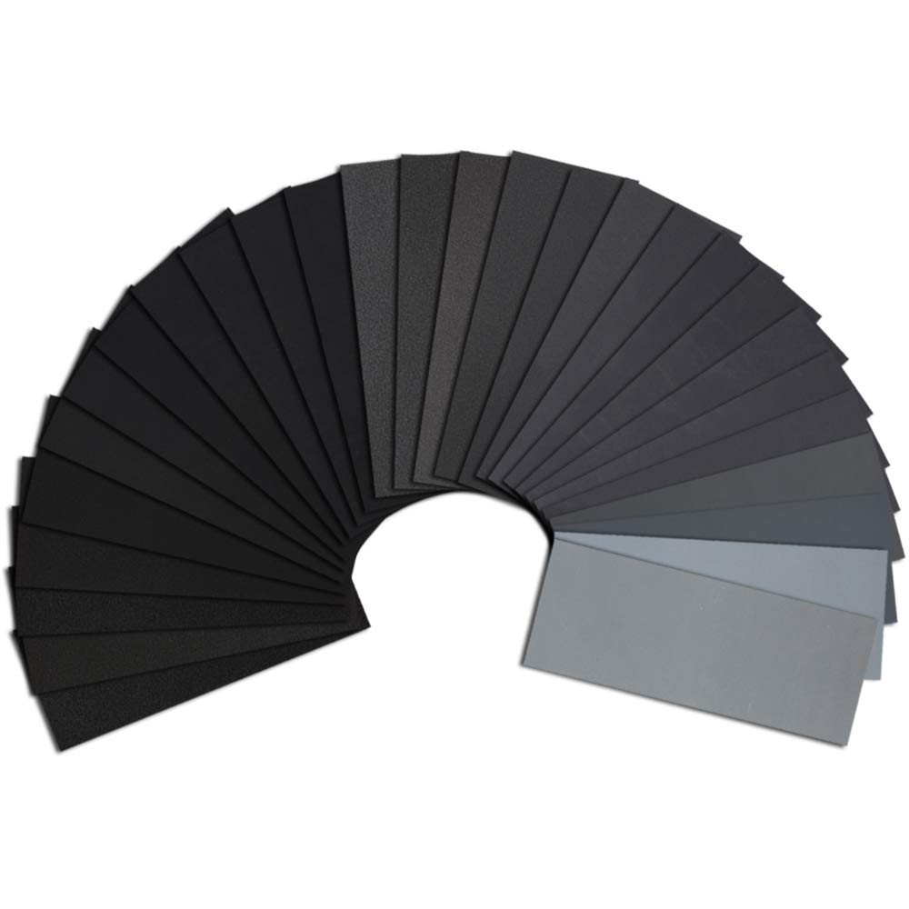 45PCS Sandpaper,Atosun Premium Wet Dry Waterproof Sand Paper, 120 to 5000 Assort