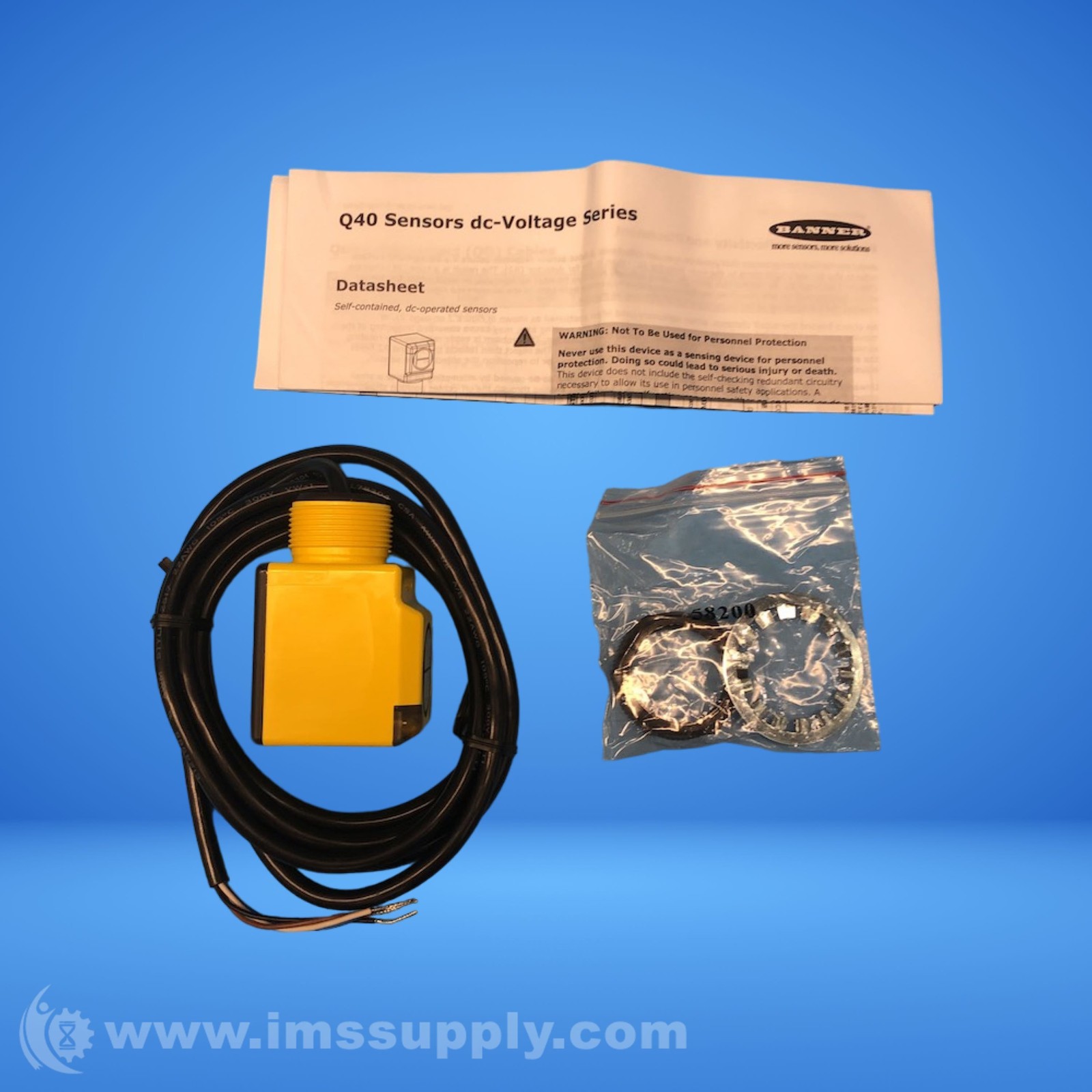Banner Engineering Corp. Q40SNM6FF200 Photoelectric Sensor FNFP